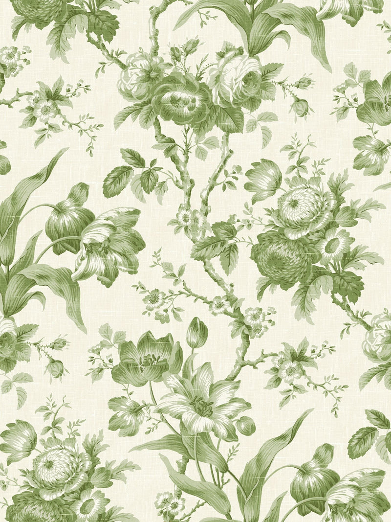 Galerie Green French Country Floral wallpaper sample A4, UK version