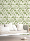 Galerie Green French Country Floral wallpaper sample A4, UK version