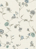 Galerie wallpaper sample Blue French Country floral A4, UK version