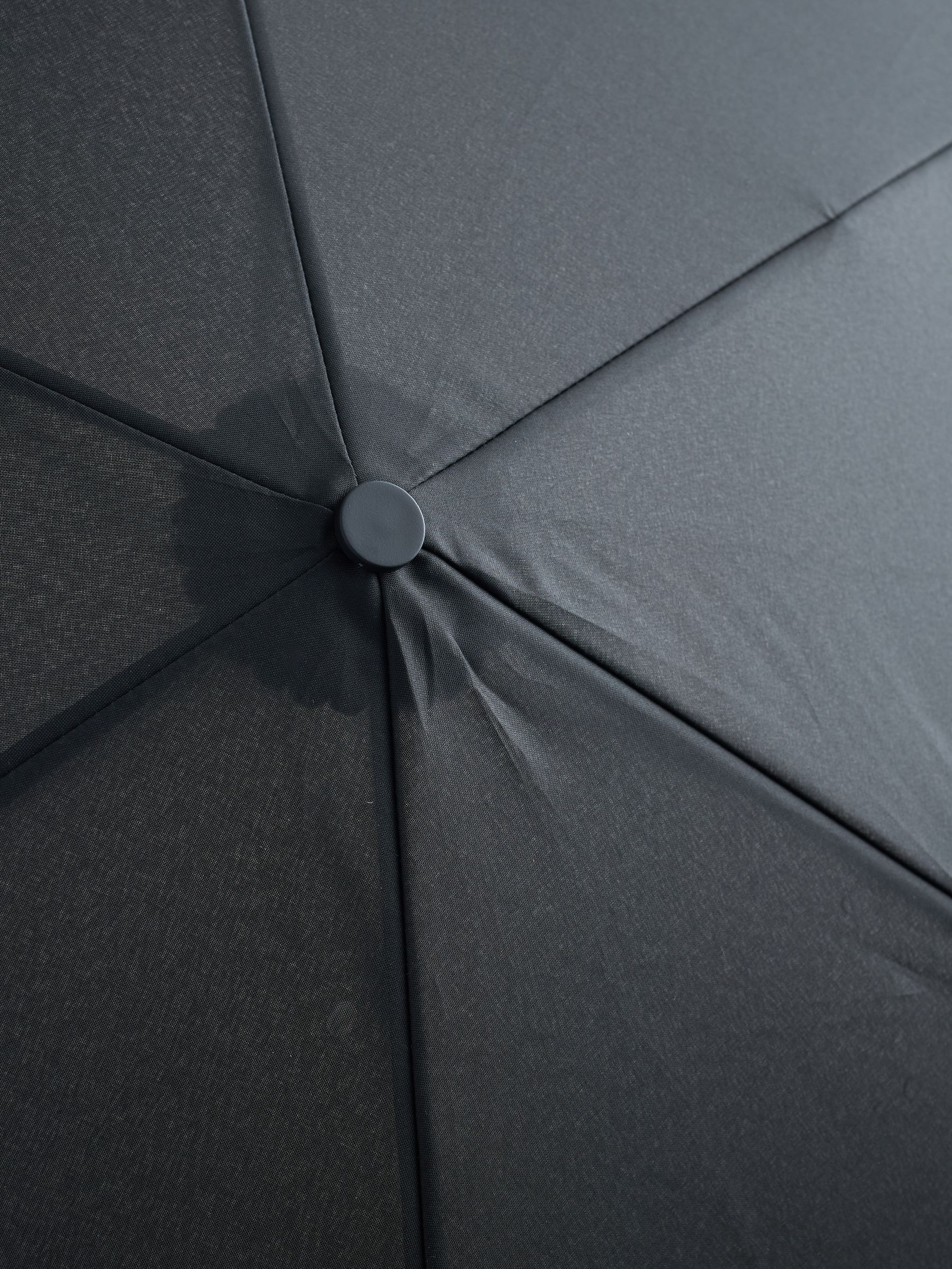 Black auto open close umbrella with raindrop print 28cm (British brand)