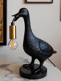 Rockett St George black duck table lamp - British product