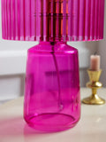 Rockett St George hot pink glass table lamp, UK version