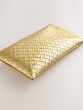 Gold Weave Snap Sunglasses Case