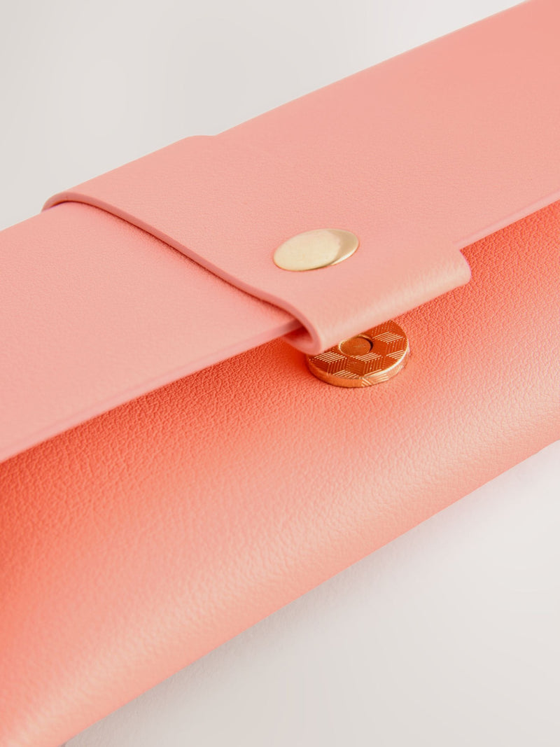 Orange sunglasses case for storage, imported from the UK