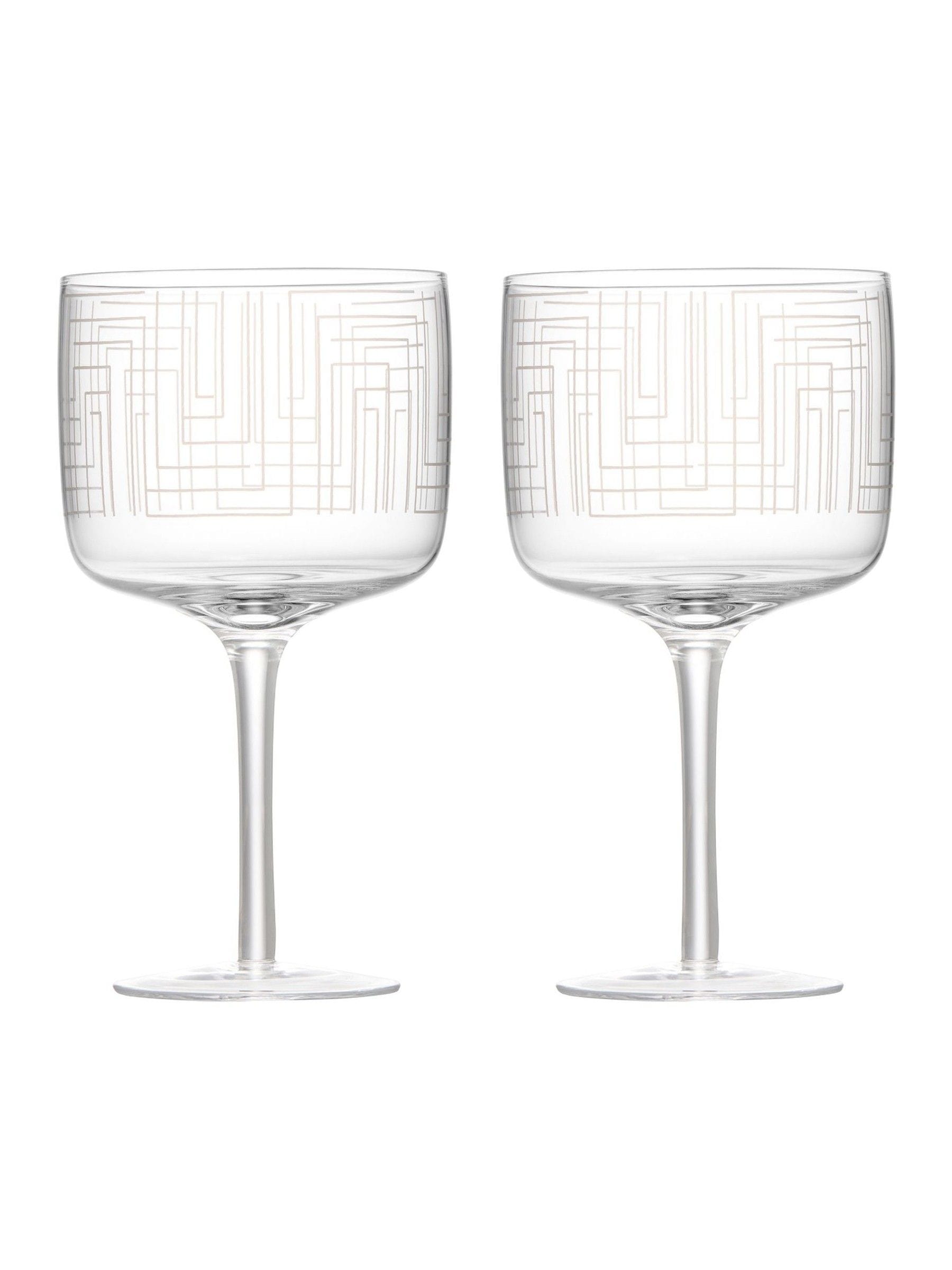 Anton Studio Designs clear maze gin glasses set of 2 - British product