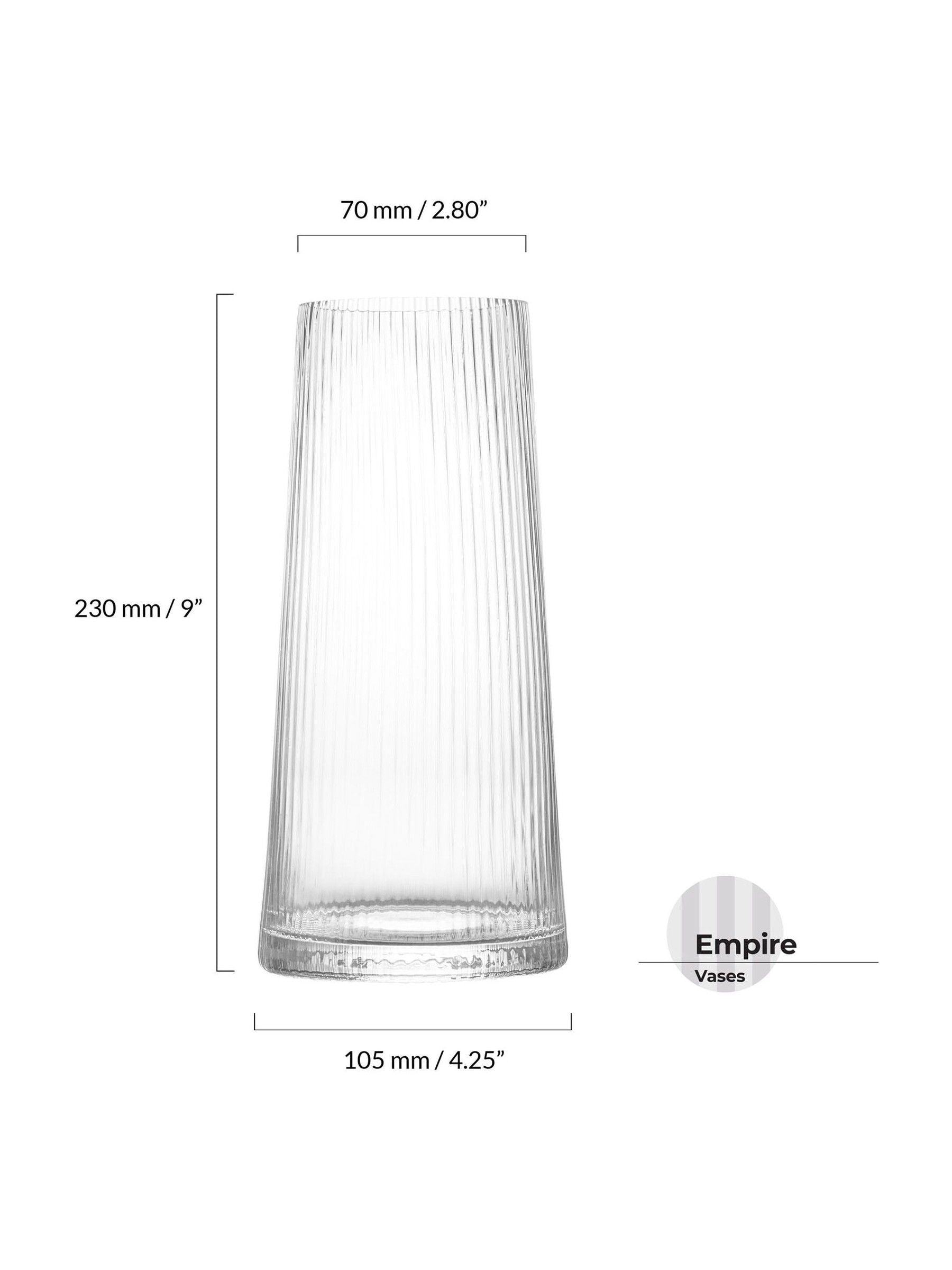 Anton Studio Designs clear small empire vase - British product