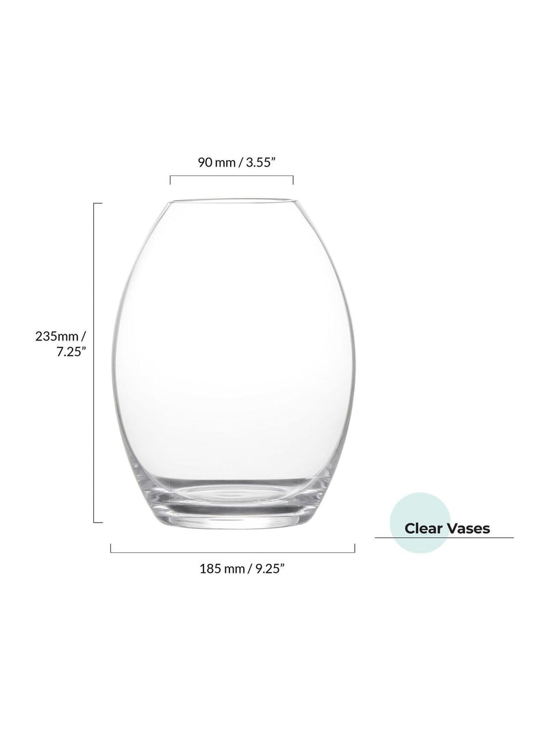 Anton Studio Designs Clear Large Highbury Vase, imported from the UK