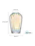 Anton Studio Designs clear glass vase with iridescent lustre (British brand)