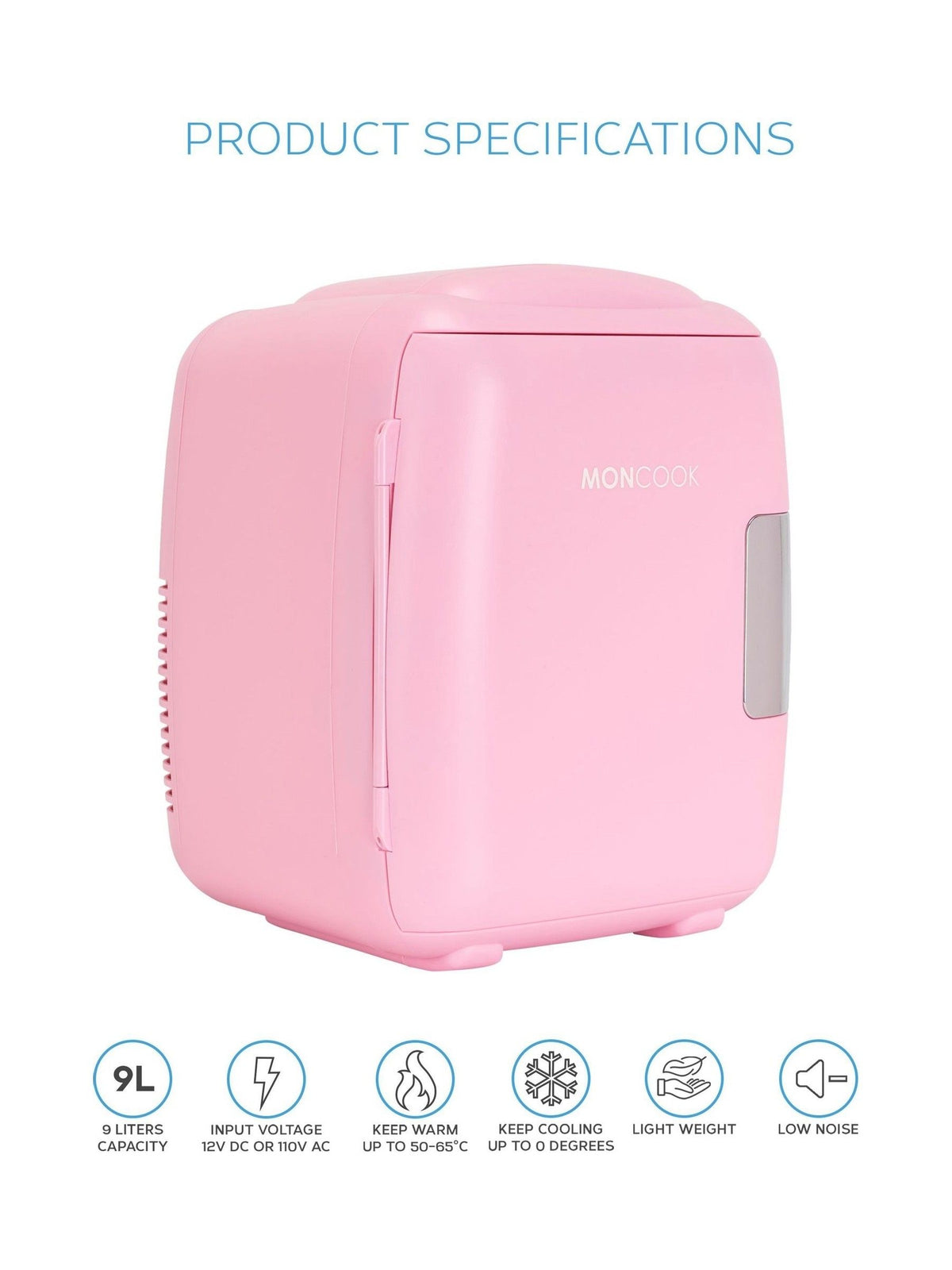 Pink Mini Fridge 9 Litre Personal Cooling Appliance