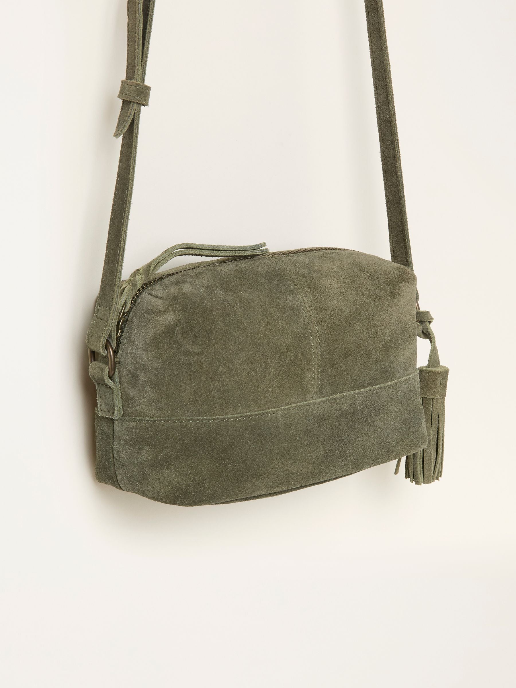 FatFace green suede camera bag - British product