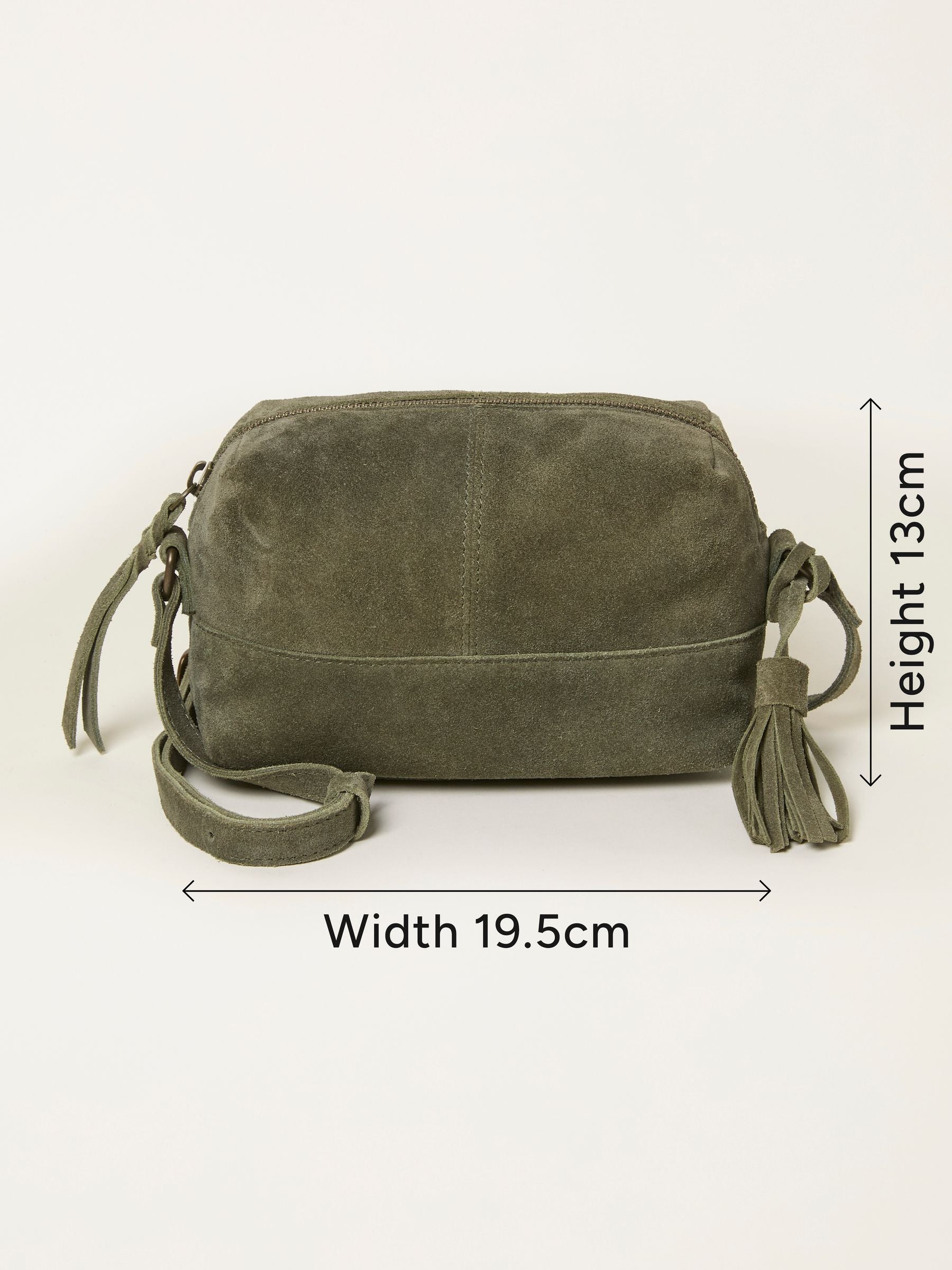 FatFace green suede camera bag - British product