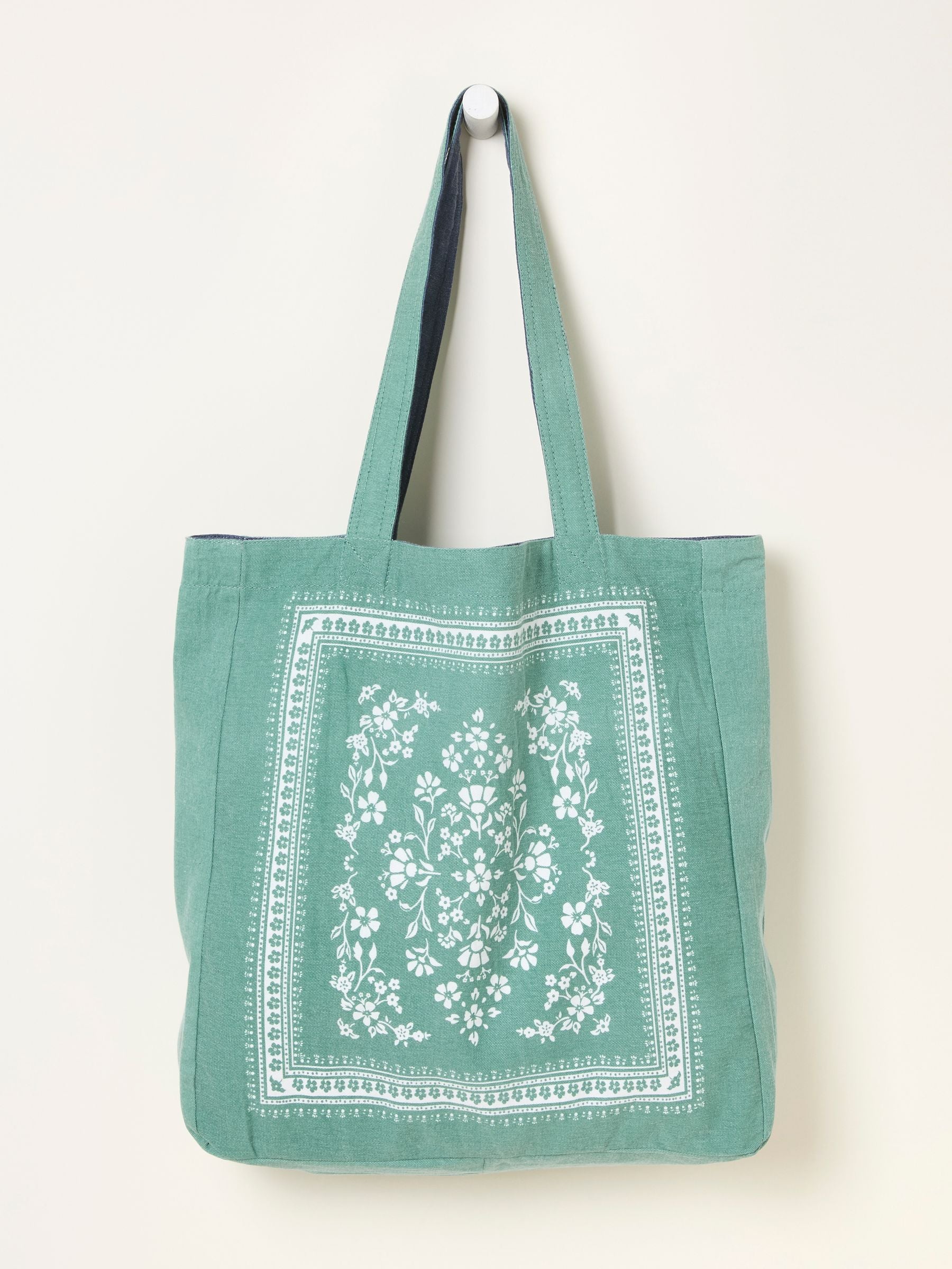 FatFace navy bandana reversible tote bag (British brand)