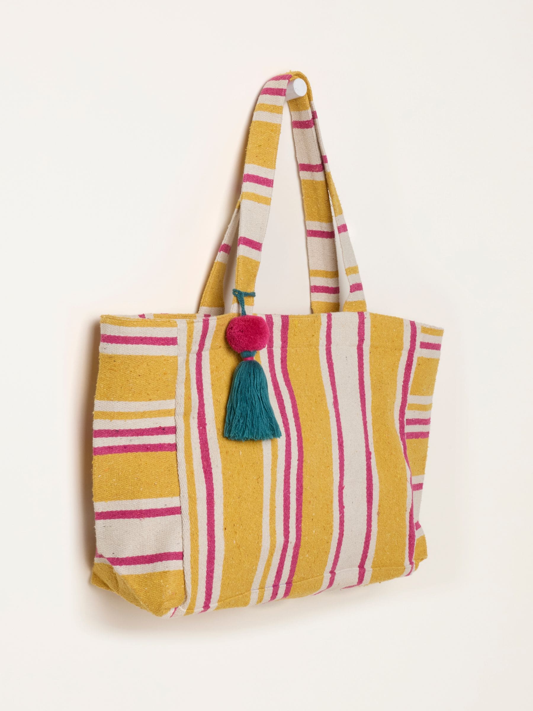 FatFace mustard yellow stripe beach bag - British product