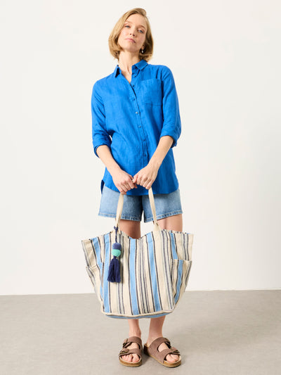 Next FatFace Blue Stripe Tote Bag- Buy online at McGrocer