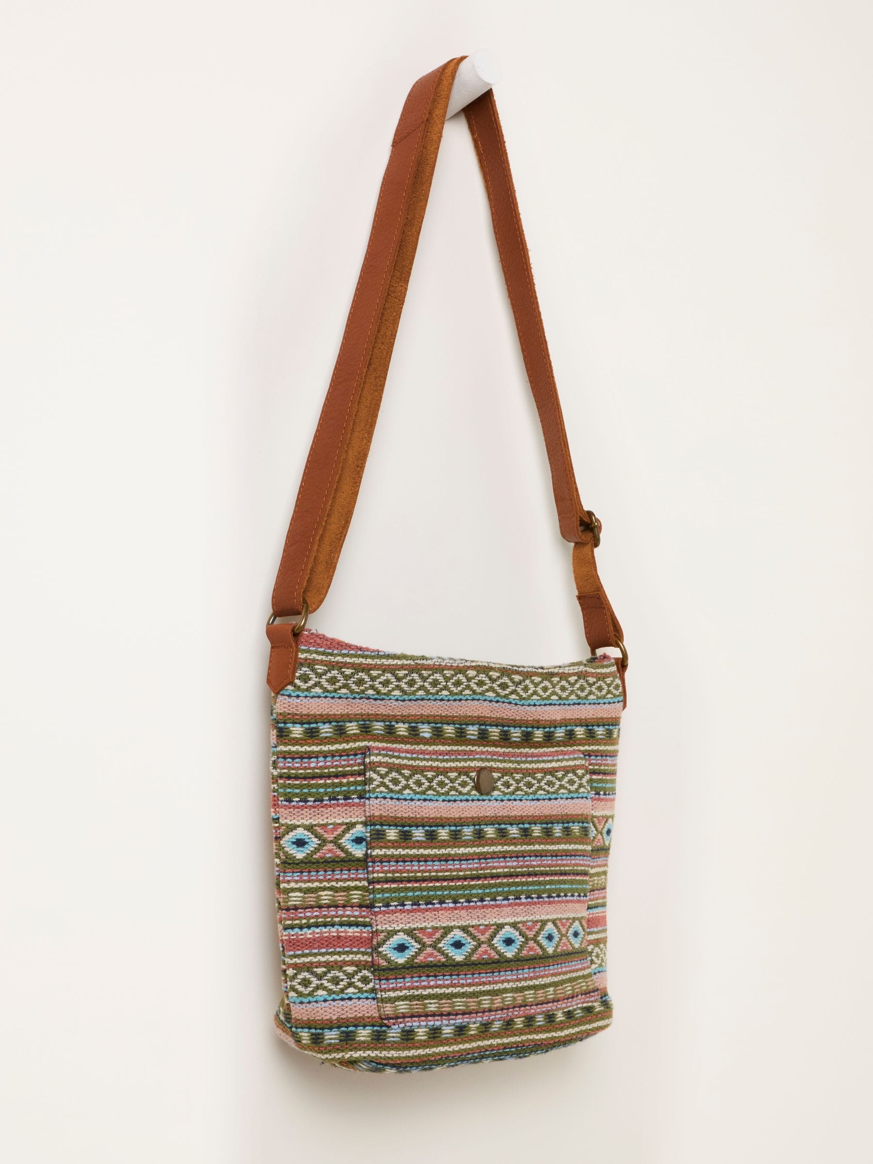 FatFace woven crossbody bag khaki green (British brand)