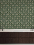 Laurence Llewelyn-Bowen green floral print wallpaper - British product