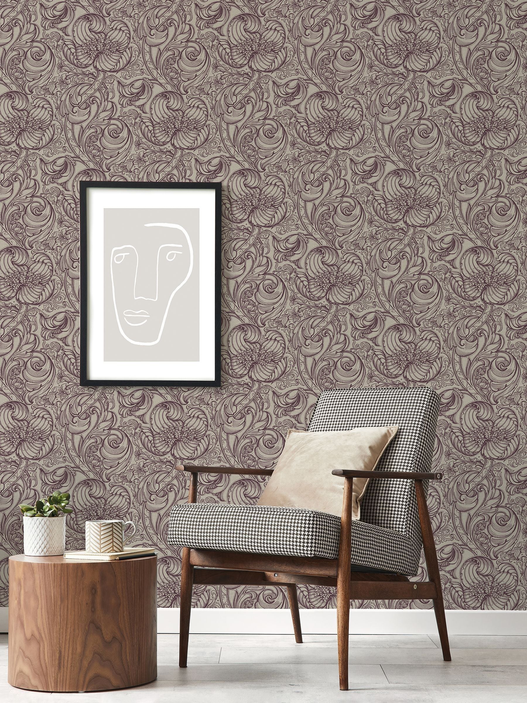 Laurence Llewelyn-Bowen Yellow Down The Dilly Floral Print Wallpaper 10m x 53cm