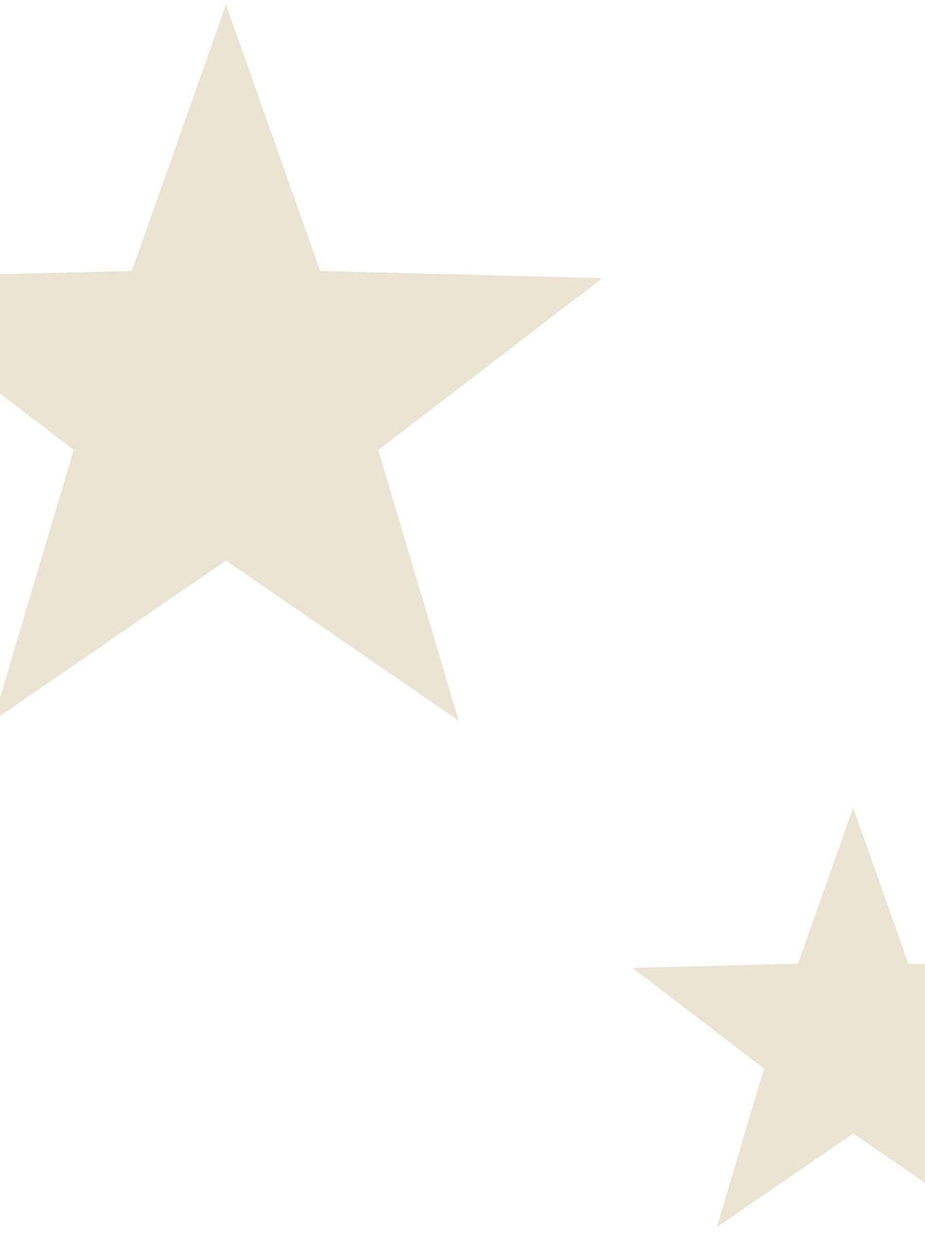 Style Sisters beige double star wallpaper 10m - British product