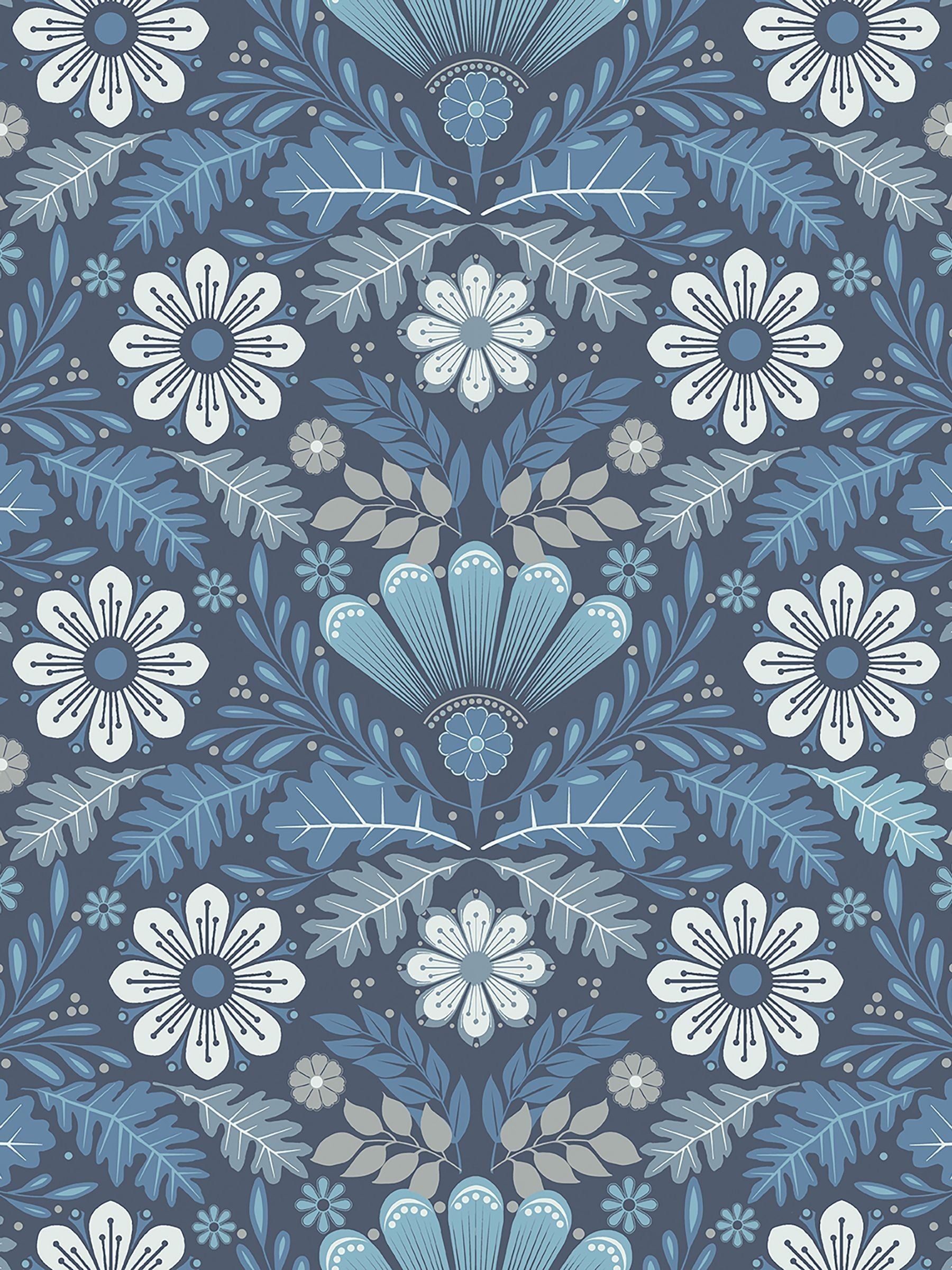 Galerie Blue Sommarang floral print wallpaper 10M (British brand)