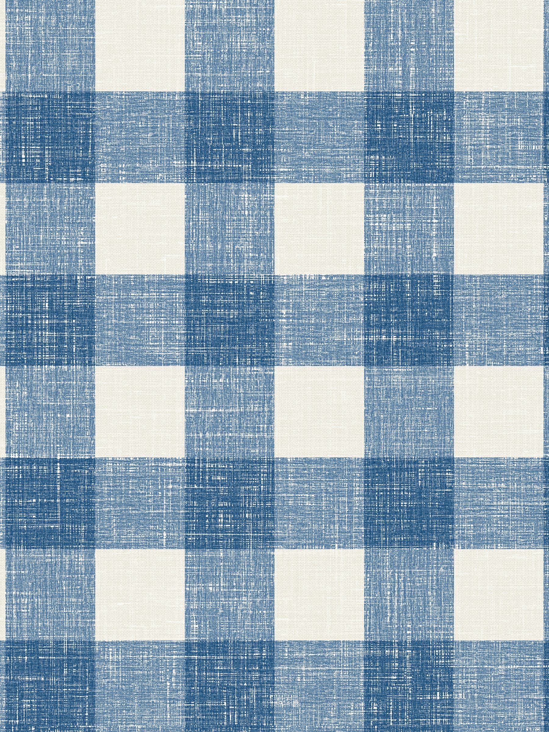 Galerie wallpaper Blue French Country Plaid 10M, UK version