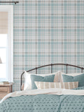Galerie Red Spring Blossom Plaid Wallpaper 10M x 53cm
