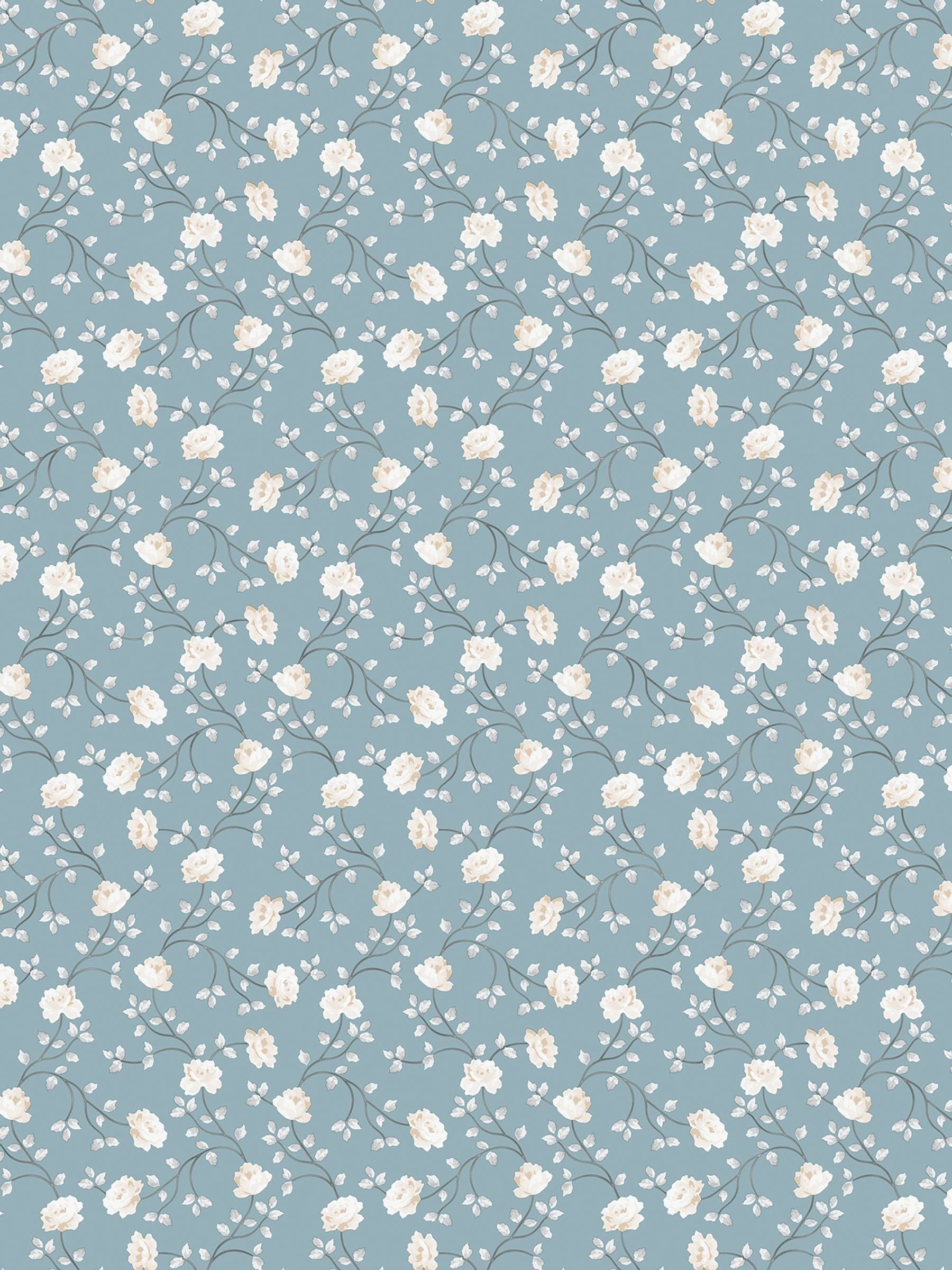 Galerie Blue Spring Blossom floral wallpaper 10 metre, UK version