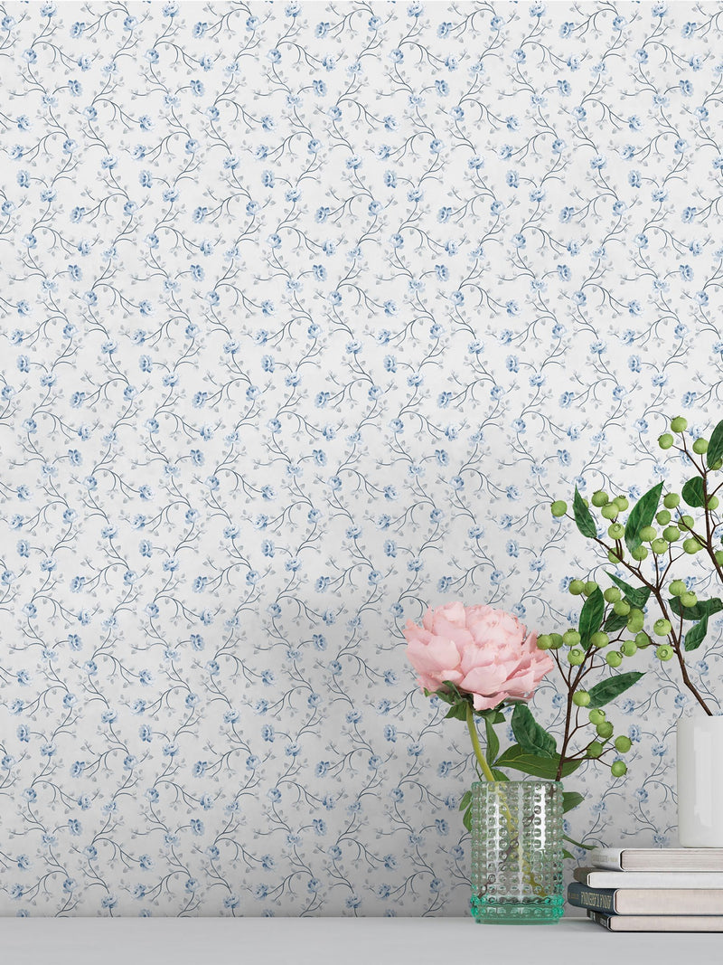 Galerie Blue Spring Blossom wallpaper 10m roll, UK version