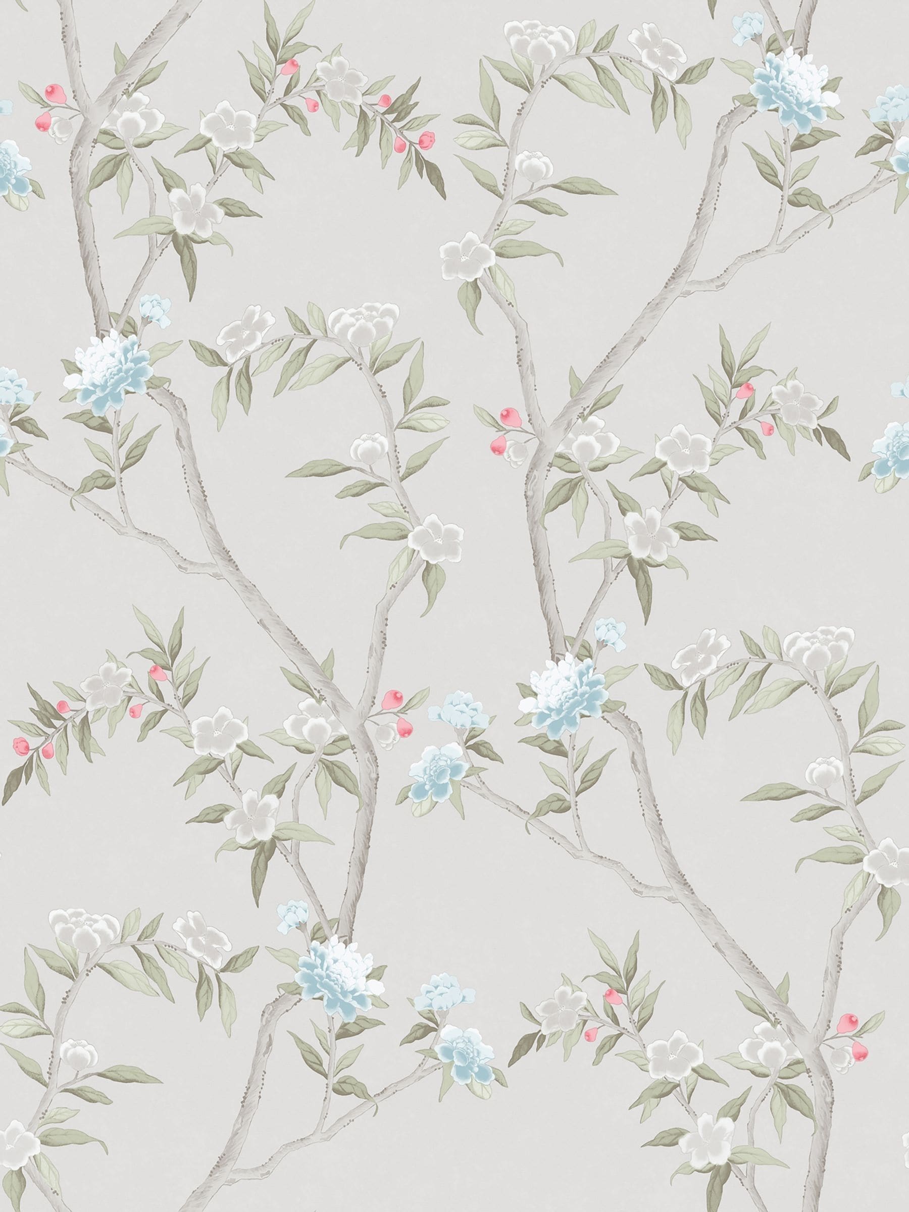 Galerie White Spring Blossom Chinoiserie 10M Wallpaper