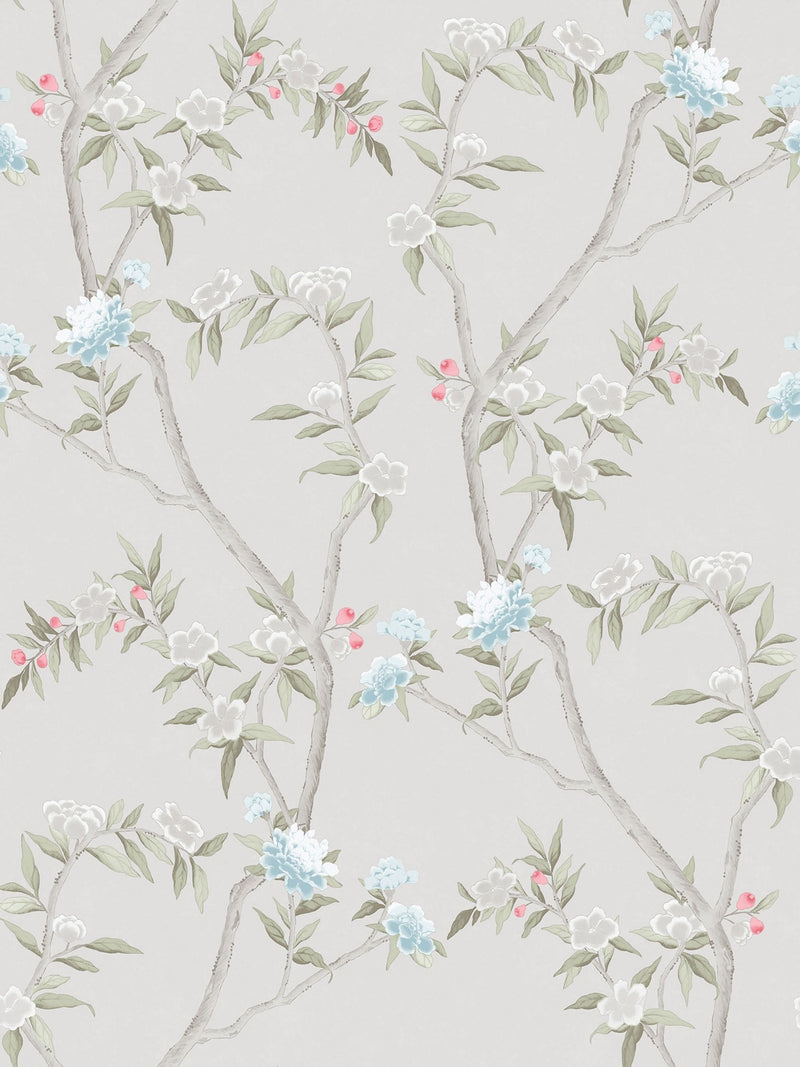 Galerie White Spring Blossom Chinoiserie 10M Wallpaper