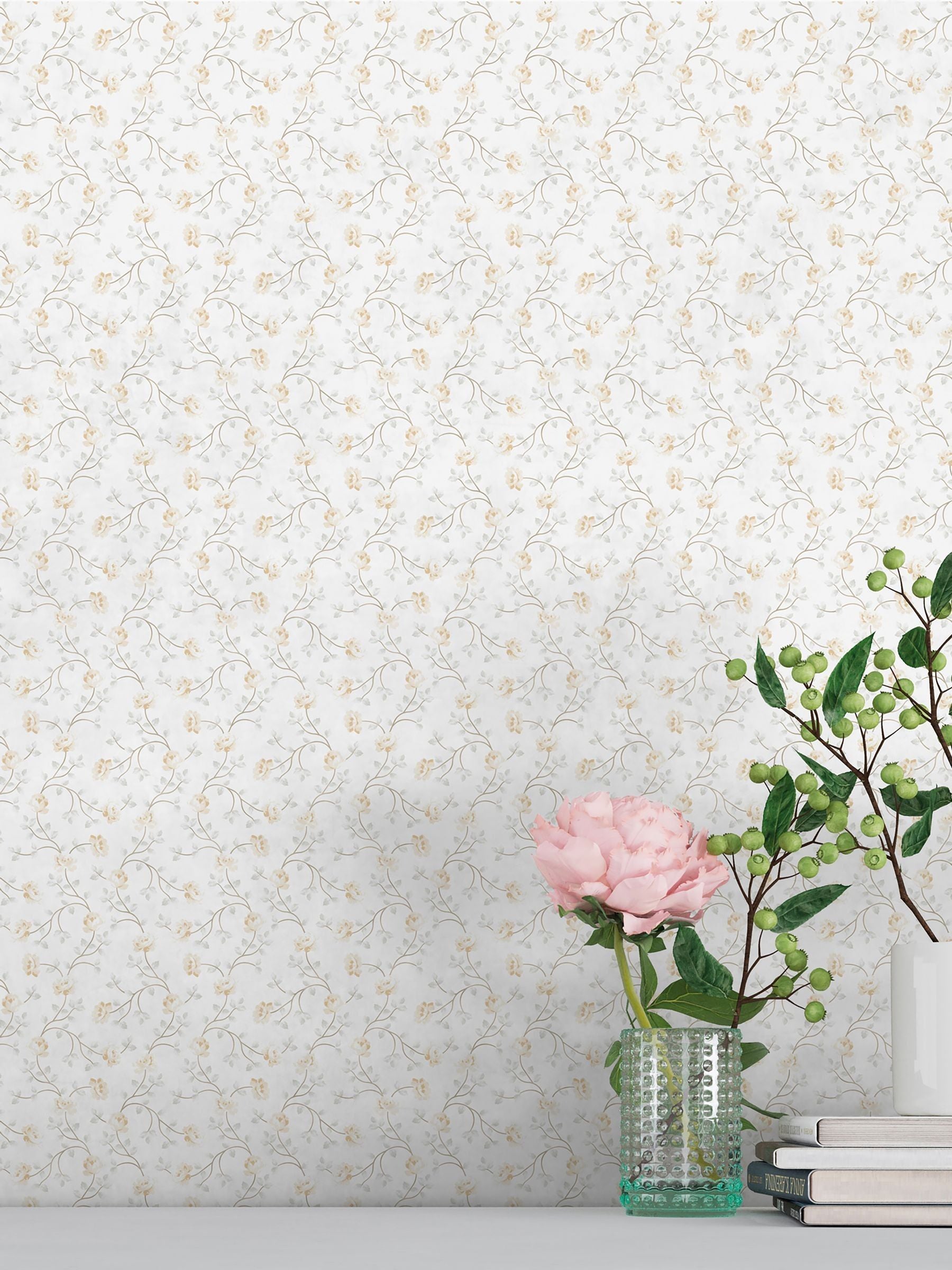 Galerie Blue Spring Blossom Floral Print Wallpaper 10m