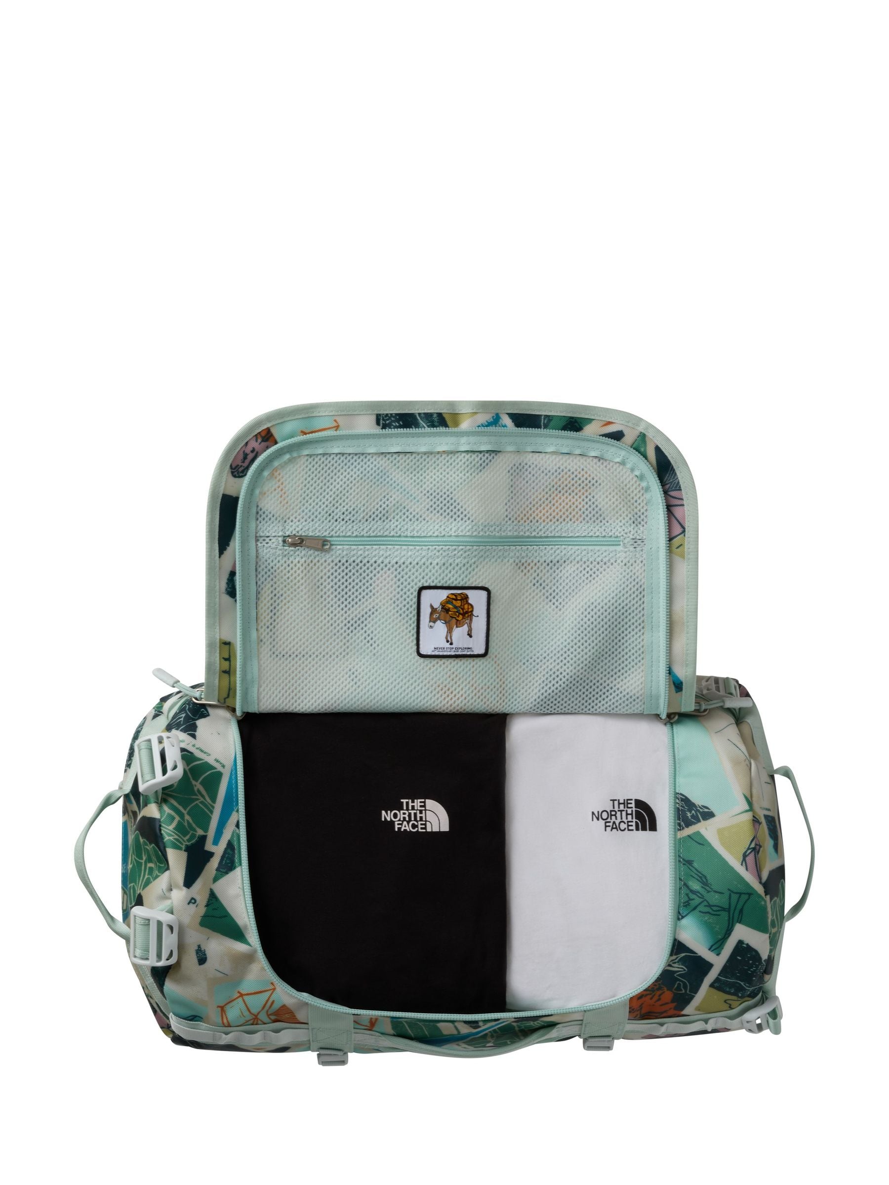 The North Face duffel bag light blue small, imported from the UK