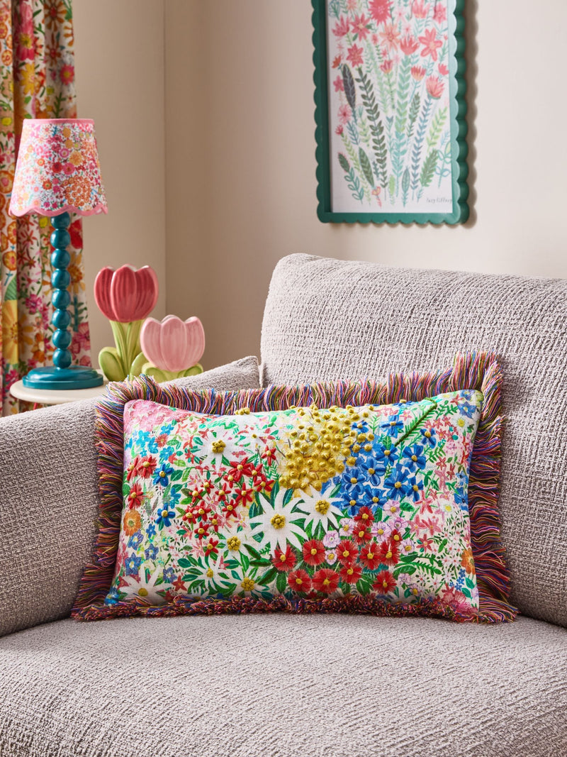 Lucy Tiffney floral cushion 30x50cm (British brand)