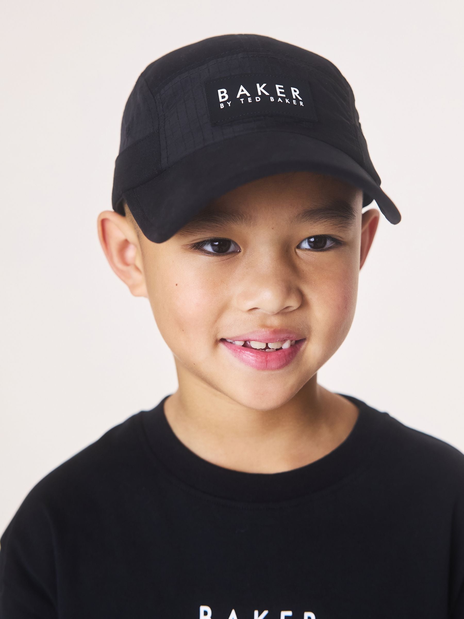 Baker by Ted Baker black baseball cap with neoprene logo - British product