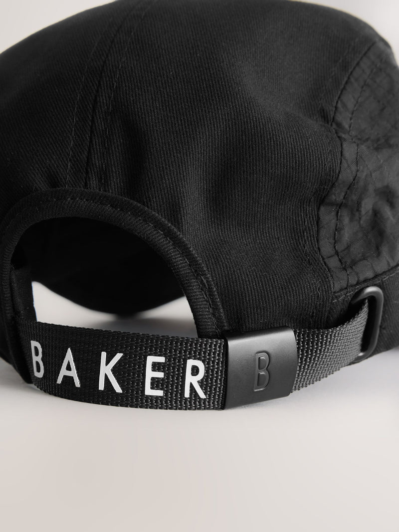 Baker by Ted Baker black baseball cap with neoprene logo - British product