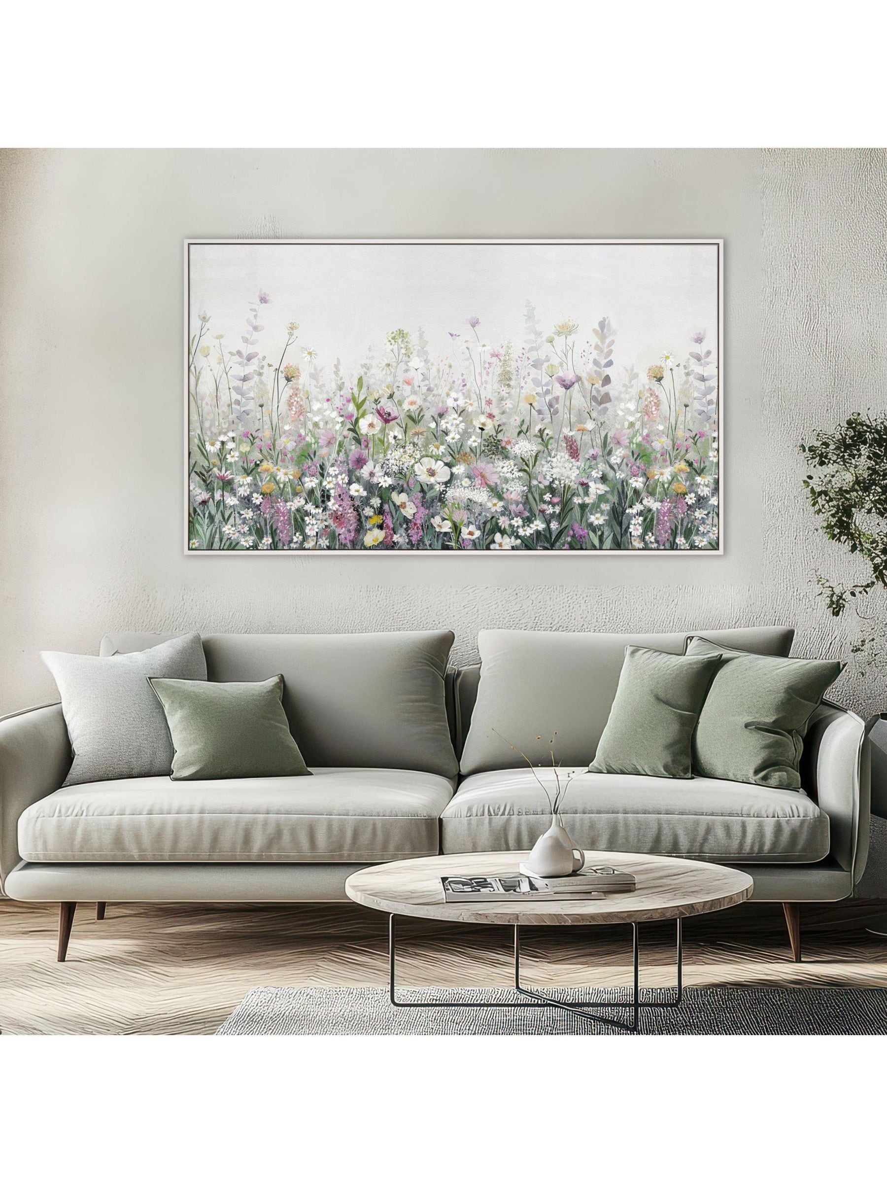 Art Marketing multicoloured floral cascade wall art imported from the UK