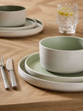 Green Otis 12-piece stoneware dinner set, UK version