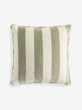 Sage green chenille stripe cushion 50x50cm, UK version