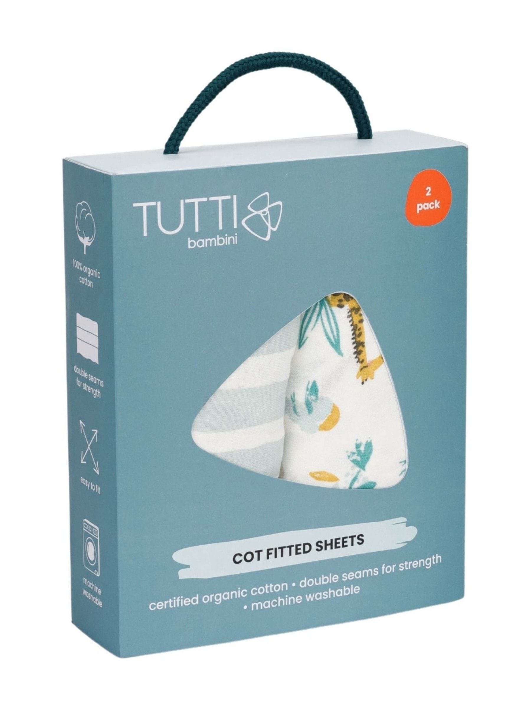 Tutti Bambini 2 Pack Jungle Orange Cot Bed Fitted Sheets