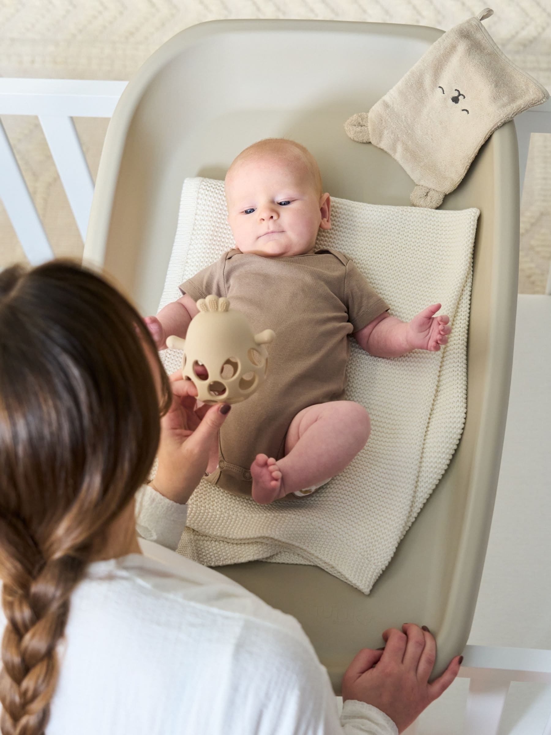Tutti Bambini Mushroom Baby Cushi Cot Top Changing Mat