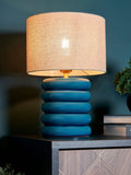 BHS Celedon Florence Flump Blue Table Lamp
