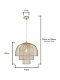 BHS Gold Georgia Mesh Pendant Light (British brand)