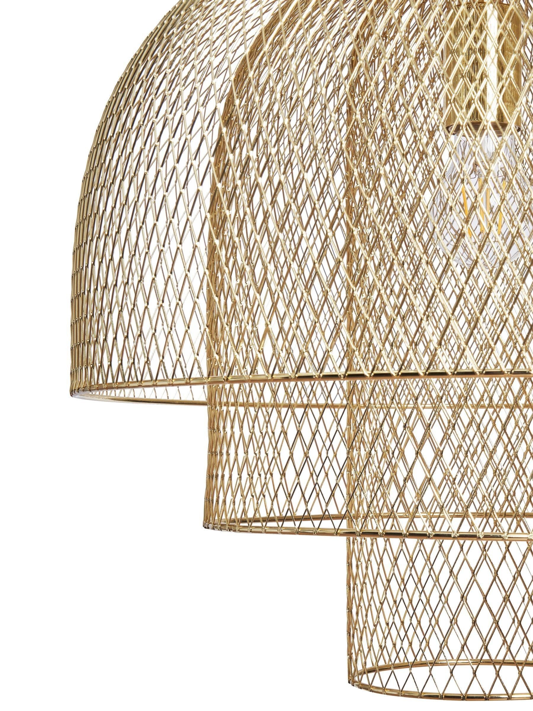 BHS Gold Georgia Mesh Pendant Light (British brand)