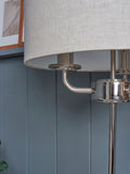 BHS Henry 3-light table lamp polished nickel grey - British product