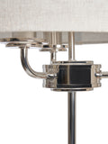 BHS Henry 3-light table lamp polished nickel grey - British product