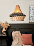 BHS ceiling light mixed coloured rattan shade 45cm - British product