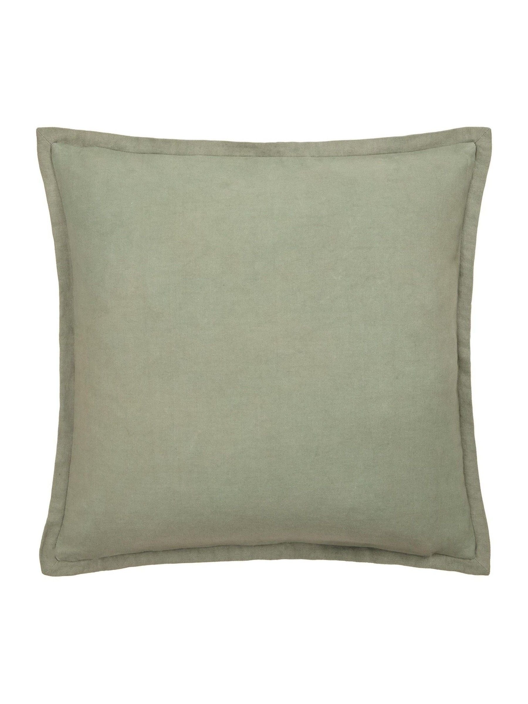 Appletree Green embroidered floral cushion 43cm (British brand)