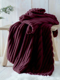 Appletree Burgundy Morritz Faux Fur Bedspread