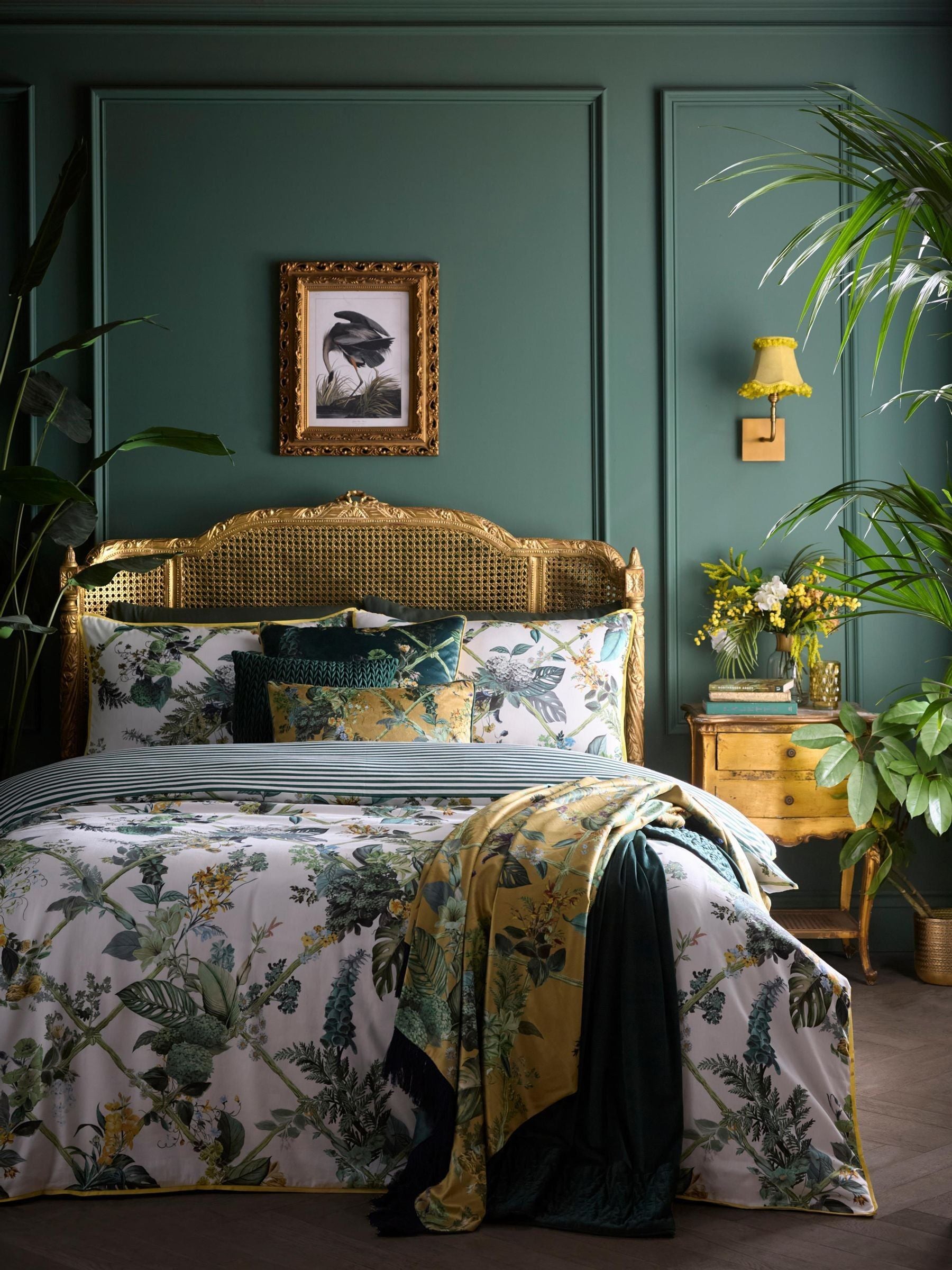 Laurence Llewelyn-Bowen Cotswold Fantasia dawn velvet cushion (British brand)