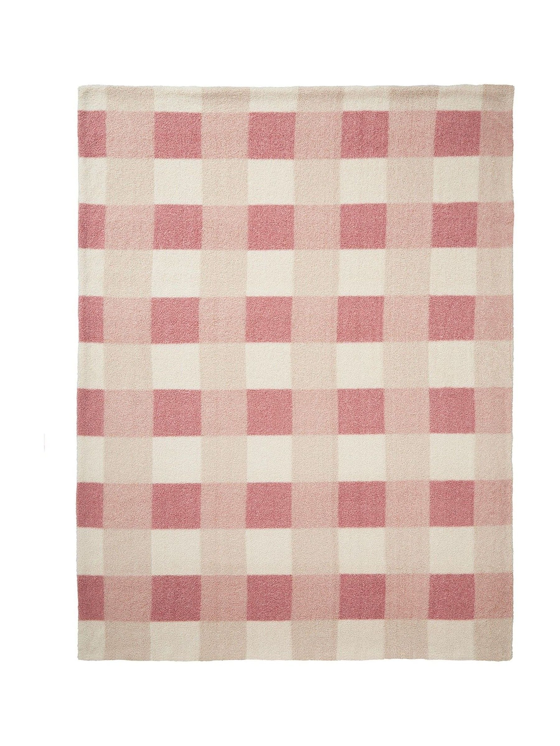 Appletree Natural Ashford Check Sherpa Reverse throw 150x200cm (British brand)