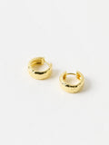 Chunky Hammered Hoop Earrings with Clicker Closure